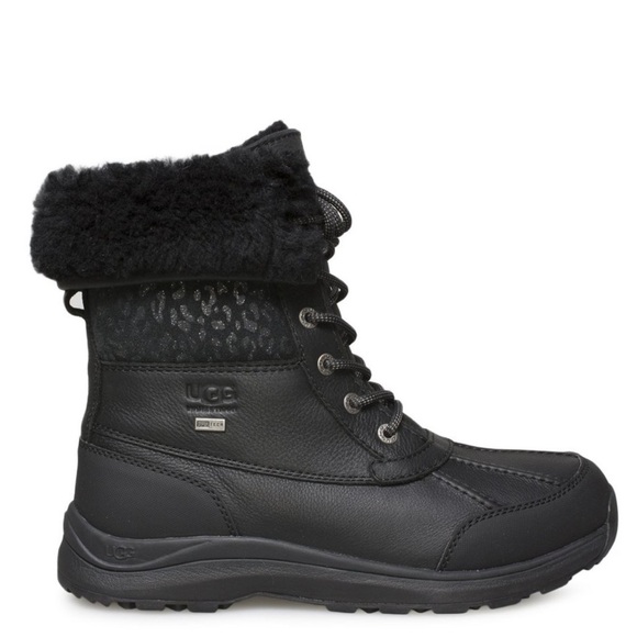 UGG | Adirondack III Snow Leopard Boots Black NEW - Picture 13 of 13